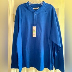 Calvin Klein Cobalt Blue Henley NWT